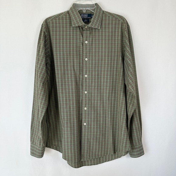 Polo Ralph Lauren Other - Polo by Ralph Lauren Estate Custom Fit Plaid Long Sleeve Shirt Men L 16.5 Preppy